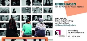 Online Veranstaltung im Kulturwerk / Kultur der Neuen Rechten am 26.11.2020